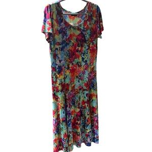 Stunning Nina Leonard maxi dress size large. Stretchy material.